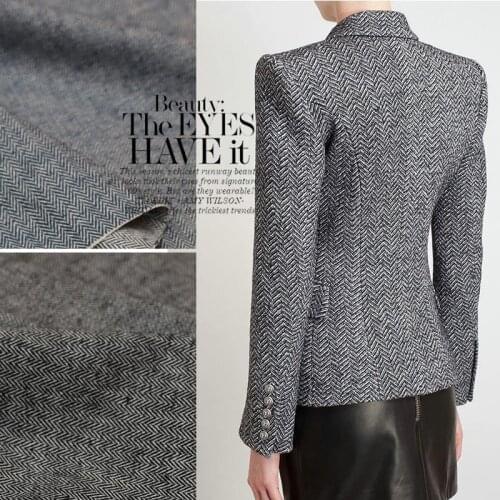 LEO&LIN Japan Hokkaido Herringbone Linen pure linen cloth 1.3 meters width cloth fabric patchwork (1 meter)