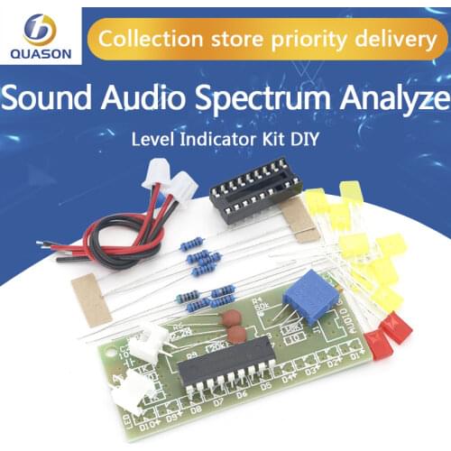 LM3915 10 LED Sound Audio Spectrum Analyzer Level Indicator Kit DIY Electoronics Soldering Practice Set
