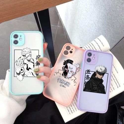 Jujutsu Kaisen Satoru Gojo Anime Silicone Phone Case for Iphone 11 12 Pro Max X XSMAX XR 6 7 8 Plus SE2 Soft Bumper Phone Shell