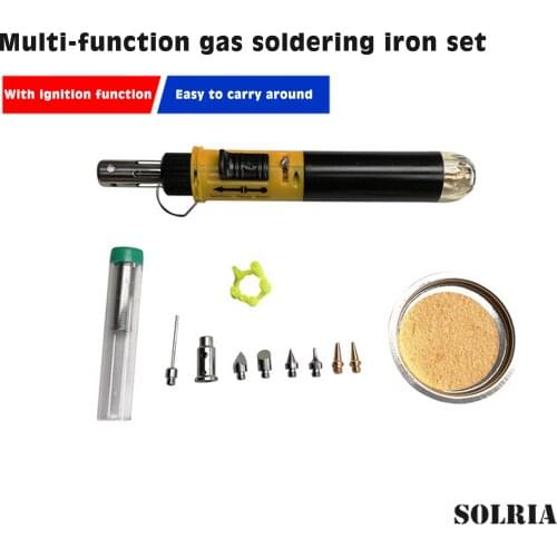 12-in-1 Gas Soldering Iron Set, Electronic Sparking Gas Soldering Iron, Pen-shaped Gas, Car Repair and Welding Tools Device