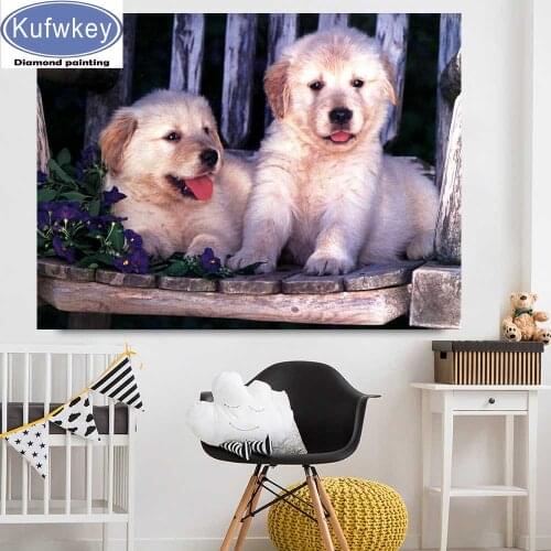 New Golden Retriever diamond painting sale 3d picture of rhinestone embroidery diamond mosaic animal cute pet home decor