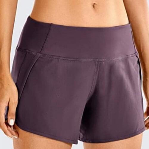 NWT 2021 Women Yoga Shorts Back Zipper Pockeks Sports Shorts Running Short Exercise Workout training Shorts Free shipping