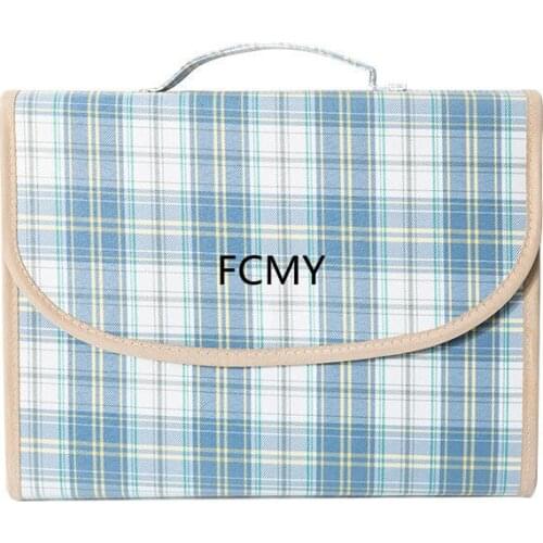 Portable Canvas Organ Bag File Holder A4 Document Bag 13 Layer Classification Test Papers Office Business Expanding File Folders