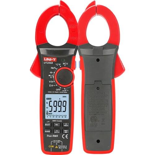 UNI-T UT206b UT207b UT208b True RMS Digital Clamp Meter 1000A 1000V AC / DC Current Capacitance Resistance Tester
