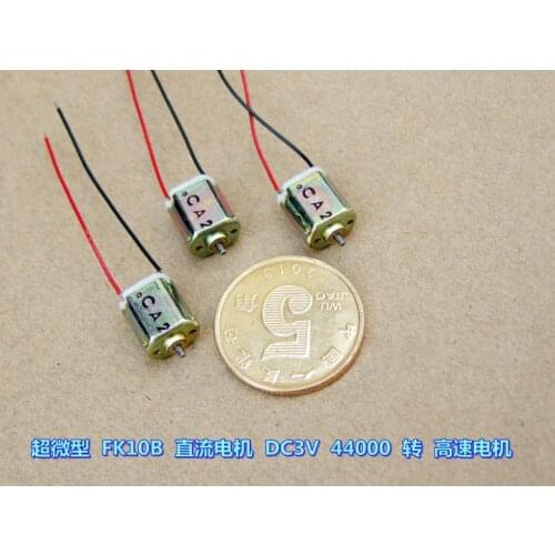 Ultra Micro FK10B DC Motor DC3V 44000 Turn High Speed Micro Motor