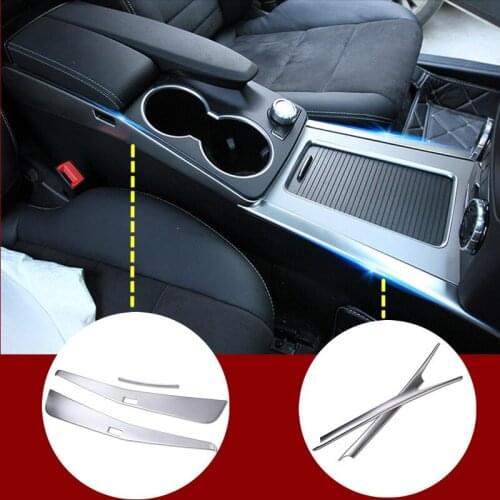 Inner Center Console Storage Box & Water Cup Holder Cover 5pcs For Benz GLK X204 2008-2015 Car Decoration