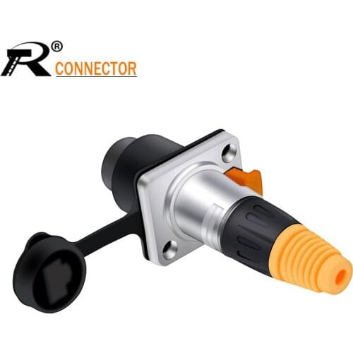 RJ45 waterproof connector sockets,RJ45 female connectors, Ethernet connector,IP65 panel mount