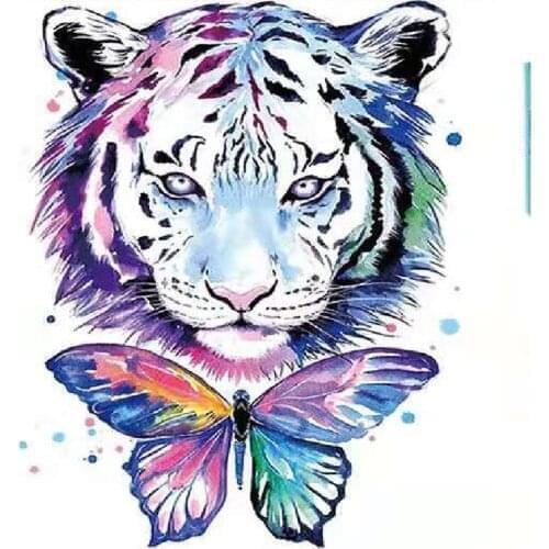 Unicorn Geometric Rose Fox Wolf Waterproof Temporary Tattoo Sticker Swan Elk Animals Flash Tattoos Body Art Fake tatoo