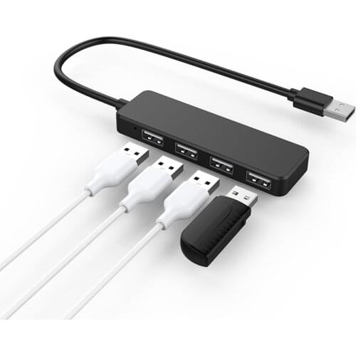 High Speed 4 Port USB Mini HUB 2.0 Multi Splitter Expansion for Supports Desktop PC Laptop Adapter Converter Data Charger Cable