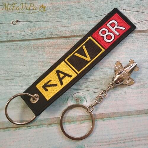 1 Set Christmas Gift Aviator Keychain Aircraft Key Chain with Metal Plane Keyring Pilot Keychains AV8R Fashion Trinket