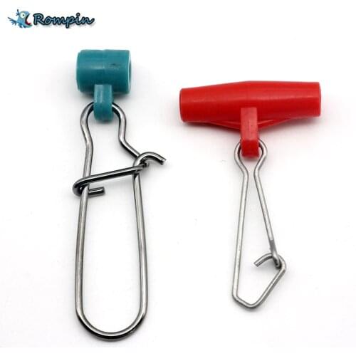 10pcs Plastic Head Swivel Nice Hooked Snap Interlock Zip Slider High-strength Sinker Slides Swivels For Braid Fishing Line Pesca