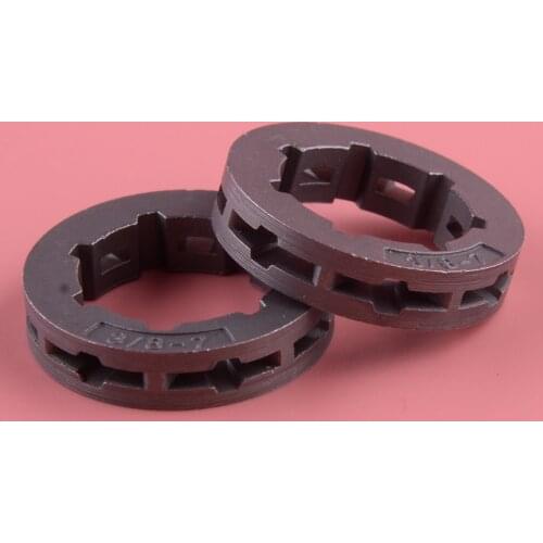 2pcs Sprocket Clutch Chain Drive 3/8 7T Rim Fit For Echo CS600P 682100 Oregon 68210 Replacement