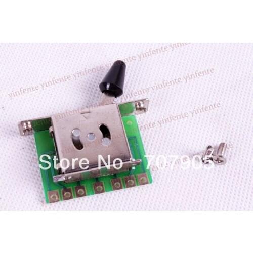 3WAY Toggle Switch Pickup Guitar Parts Chrome Black knob