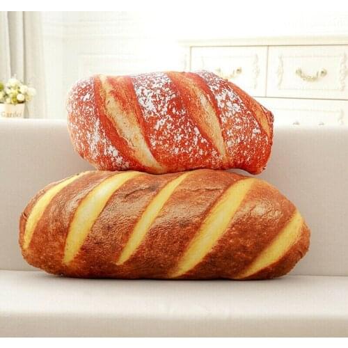 3D Plush Pillow Cushion Gift Soft Stuffed Backrest Toys Birthday Funny Simulated Snack Bread Shape For Children Home Decor Girl