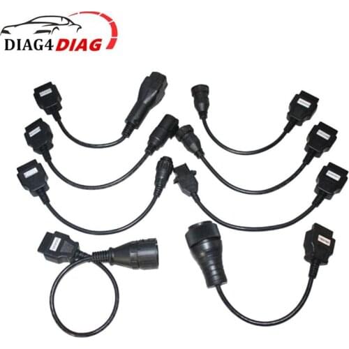 8pcs Truck Cables Truck Diagnostic Connect Interface OBD2 Cables OBD 2 Trucks Cables