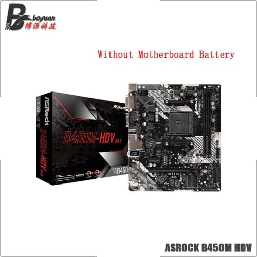 ASROCK B450M HDV R4.0 M-ATX AMD B450 DDR4 3200(OC)MHz,SATA 6Gbps,DVI-D,32G,USB3.1,M.2 Support R9 CPU Socket AM4