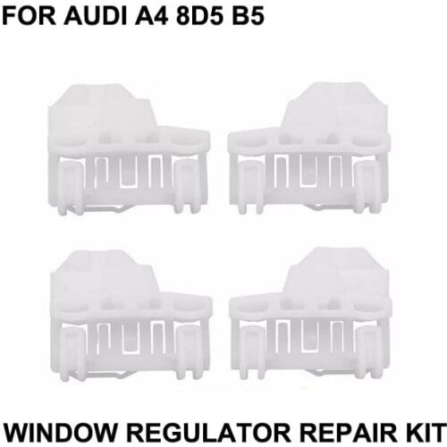 Car Parts For Audi A4 8D5 (B5) Window Regulator Repair Clips - 2 Pairs 1994 - 2001 Front Left And Right