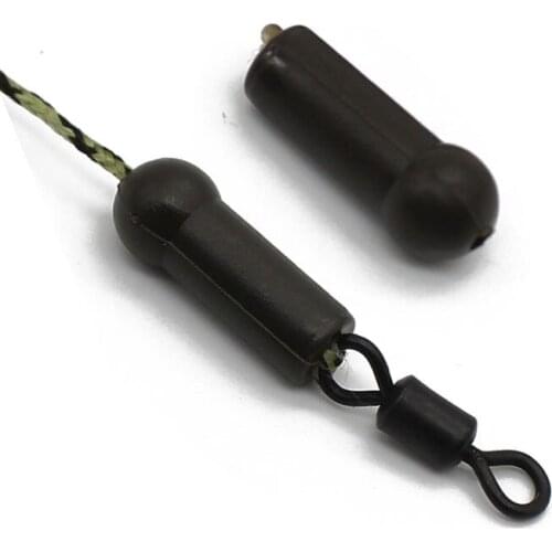 20Pcs Carp Fishing Accessories Buffer Beads Round Head Rubber Beads Hair Rig Sleeves Knot Protector Beads Helicopter Rigs Tackle