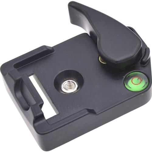 Quick Release Adapter with Plate for Manfrotto 323 RC2 Rapid Connect Adapter with 200PL-14 Quick Release Plate - Black