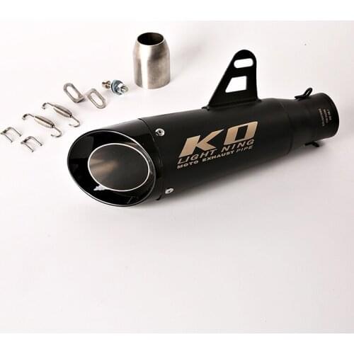 Black Stainless Steel 51mm Inner Exhaust Muffler Pipe Motorcycle Exhaust Tips No Db Killer Escape for Z400 YZF-R3 959 Panigale