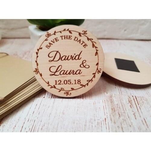Wooden Engraved Save the Date Wood Save the Date Rustic Save the Date Custom Save the Dates With Envelopes and Cards