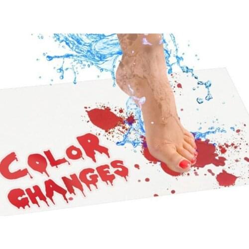 Home Bath Mat Bathroom Carpet Turns Red In Water Soft Toilet Floor Non-slip Absorbent Rug Creativity Toilet Floor Mat 70x40cm
