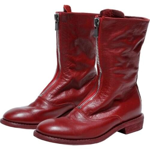 Brand Design Women Boots Genuine 100% Leather Short Boots Women Leisure Fashion Runway Show Women Shoes Winter Boots