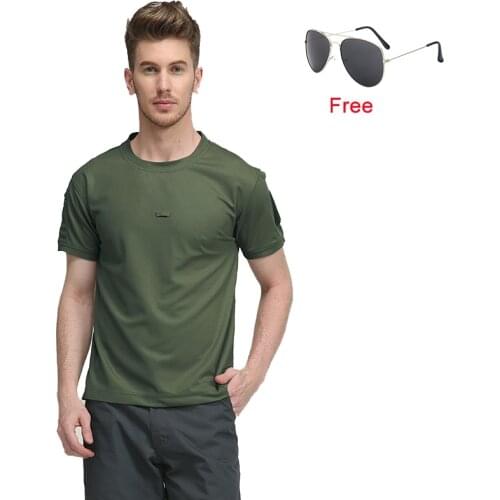 T Shirt for Men Quick-drying T-shirt Short-sleeved Round Neck and a free sunglass Sport Fashion Style 2021 New K025