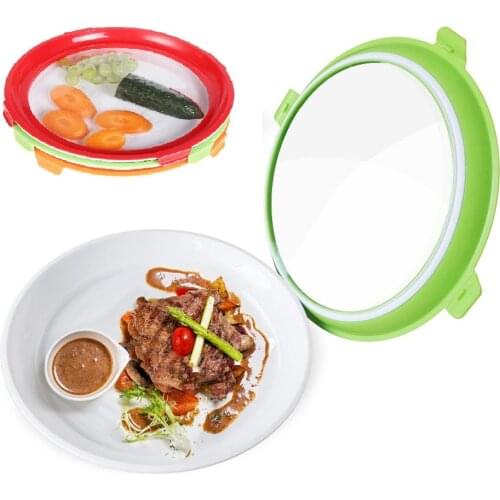 Reusable Food Preservation Tray Round Vacuum Seal Storage Tray Food Fresh Keeping Spacer Organizer Refrigerator Food Storage