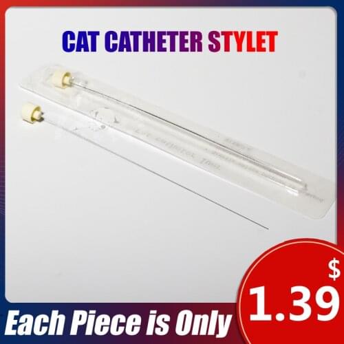 Urinary Cat Catheter Stylet Veterinary Cat Catheters Stylet Sterile for 1.0 1.3 Cat Cannula Veterinary Supplies