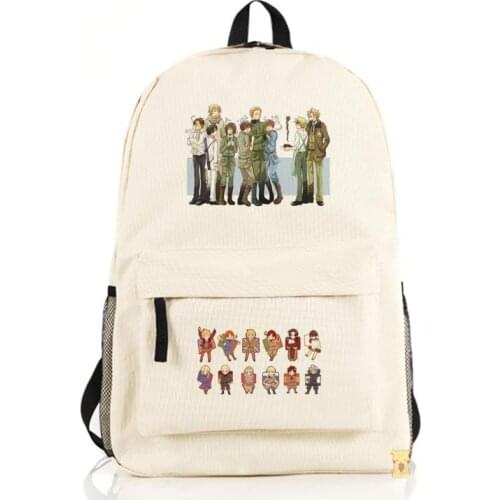 Anime APH Backpacks Fashion Men Women Axis Powers Hetalia Cosplay Student School Bags