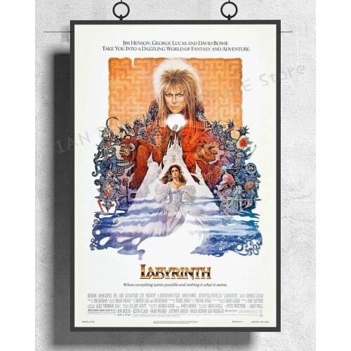 NJ844 Labyrinth (1986) Movie Wall Sticker Silk Poster Art Home Decoration