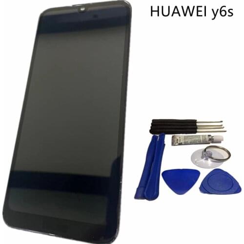 Original LCD For HUAWEI Y6 2019 with frame Display Touch Screen Digitizer Assembly Replacement With y6 pro 2019/y6s MRD-LX1