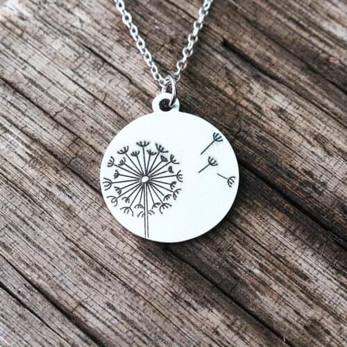 High quality stainless steel dandelio necklace,Mothers Day Gift,Dandelion Necklace,Wish Necklace,Dandelion Seeds, Gift for Mon