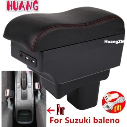 For Suzuki baleno Armrest Box For Suzuki baleno Center Console Modification Accessories Cup Holder Large Space USB Interface
