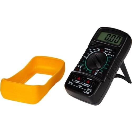 Portable Digital Multimeter Backlight AC/DC Ammeter Voltmeter Ohm Tester Meter XL830L Handheld LCD Multimetro Voltage Current
