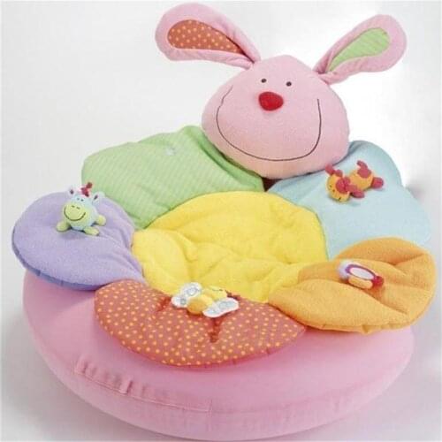 Pink Rabbit Inflatable Baby Sofa Blossom Farm Sit Me Up Cosy Infant Activity Seat Play Mats EC-002