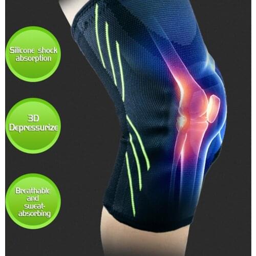 Sports Knee Pads Support Silicone Spring Knee Protector Brace Basketball Running Knee Pad Dance Kneepad Tactical Kneecap