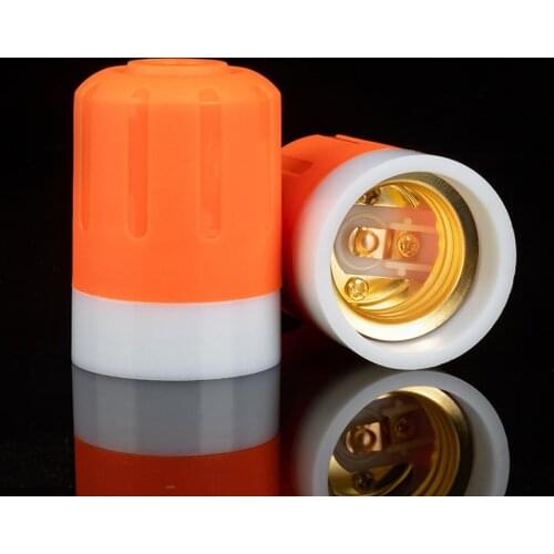 5pcs/lot Hanging Vintage Lights E27 Lamp Suspended Ceiling Holder Socket Screw Base Fitting Anti-falling Orange E27 Lamp Holder