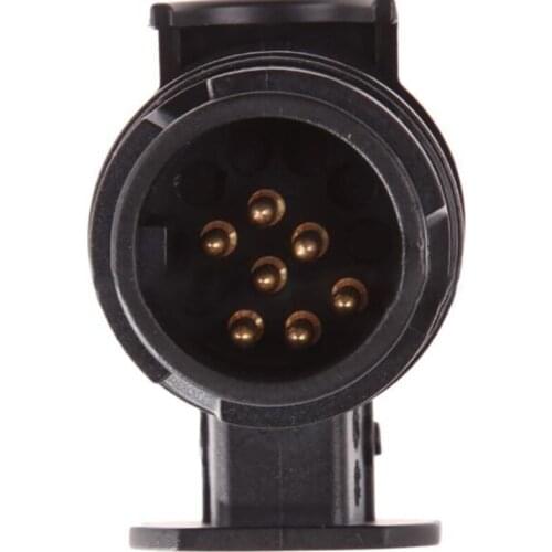 High Quality 13 To 7 Pins Plug Adapter Electrical Converter Truck Trailer Connector European Round Hole Trailer Plug 12V