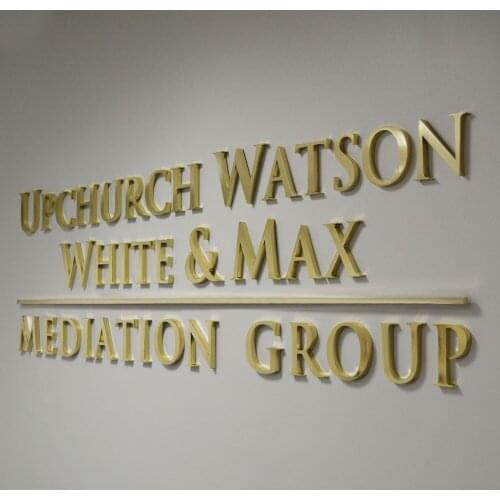 Golden Gloss Acrylic Letters Cutting Solid PMMA Sign Individual Letters Reception Wall Built-up Letters Logos Custom Available