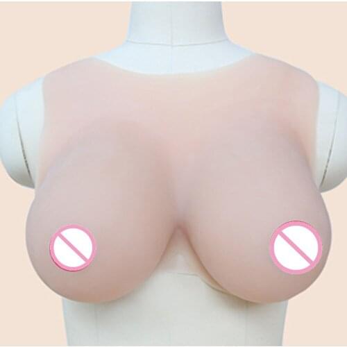 1 pair 1400g E Cup Rrealistic Bionic Silicone Breast Forms Crossdresser Fake Boobs tits Cleavage for travesti Men Sex Doll