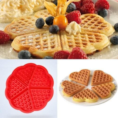 1 pcs Creative Non-stick Food Grade Silicone Waffle Mold Kitchen Bakeware Cake Mould Makers For Roaster Cake Decorating Tools
