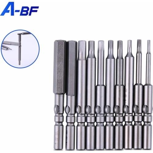 A-BF 5mm Inner Electric Screwdriver Tips Hex Magnetic S2 Screwdriver Bits Set High Strength Strong Power Tools Accessories