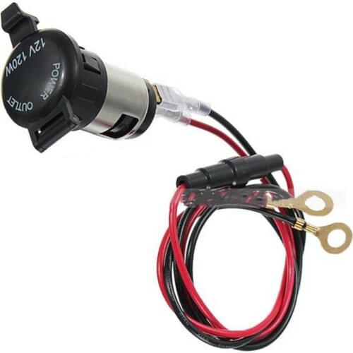 VODOOL 12-24V 120W Auto Charger Plug Cable Outlet Parts for Motorcycle Car Truck Power Adapter Socket with Wire Car Accessories