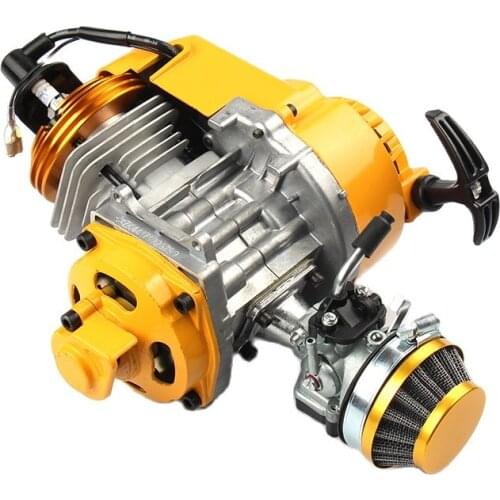 Mini-motor 2-stroke 49cc Air-Cooling engine with Color Gold Whole Set Engine with crankshaft & Racing Carbutetor For Two Stroke