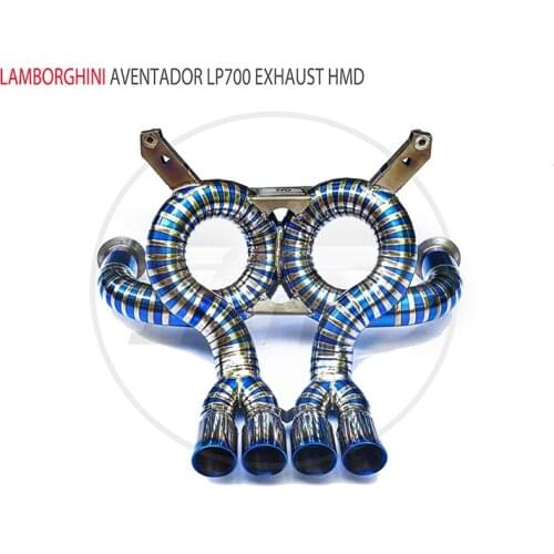 Titanium alloy exhaust modified straight Downpipe for Lamborghini LP610 LP640 LP700 EVO auto parts valve exhaust