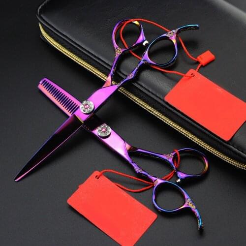 Custom logo Upscale left-hand Hair Cutting Straight Scissor Professional Hairdressing Barber Tool Shear Clipper Barber Supply