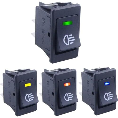 KCD4 Rocker Switch ON-OFF 2 Position 4 Pins LED 12V 35A Automobile Refitting Fog Lamp Switch with Light Rocker Switch