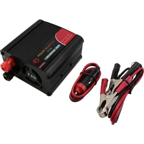 Compact Size DC12V to AC 110V Power Inverter Adapter Charger Universal Voltage Converter Power Switch Black